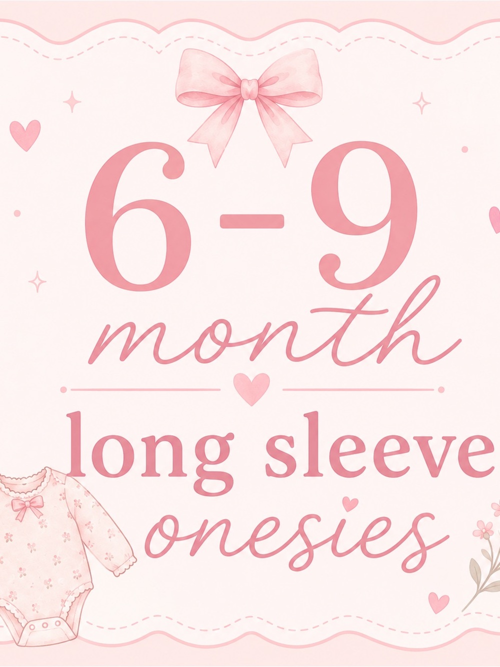 6-9 Month Long Sleeve Onesie Bundle